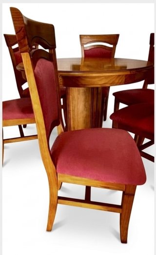 NEGOCIABLE Mesa redonda extensible + 6 sillas