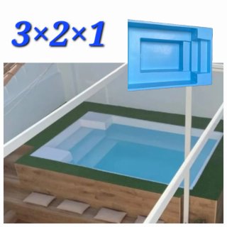 Piscina de poliéster azul o blanco