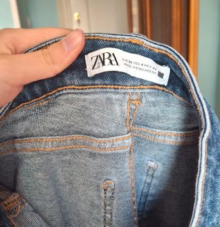 Jeans campana tiro alto Zara mujer 36