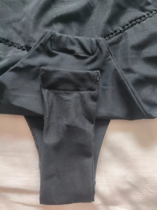 Body Tezenis nero con dettagli in mesh