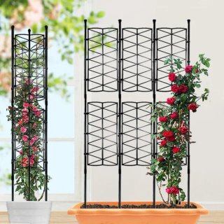Soporte Jardín Trepadoras 125cm Metal Negro
