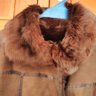 Casaco Shearling Castanho Longo - Tamanho L/XL