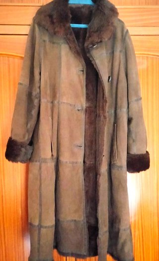 Casaco Shearling Castanho Longo - Tamanho L/XL