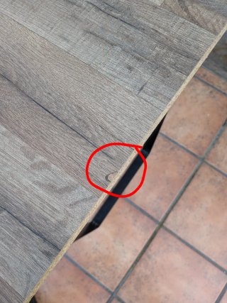 Escritorio madera y metal