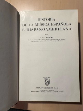 Historia de la Música Española e Hispanoamericana