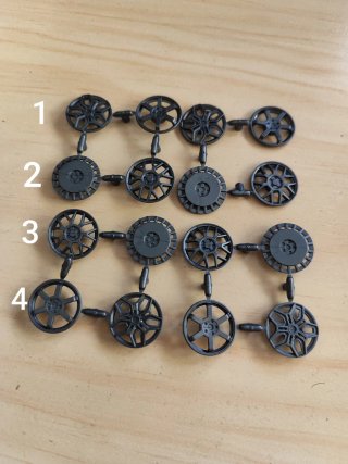 Llantas Lego Negras (4 modelos)