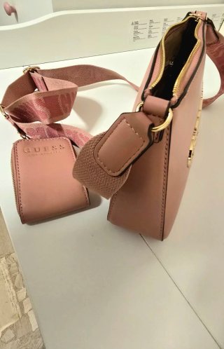 Borsa Guess donna rosa con portamonete