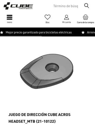 Tapa potencia Cube MTB 3D (21-1022) en 3D
