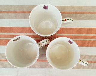 Tazas de porcelana fina Inglesa Flores Silvestres