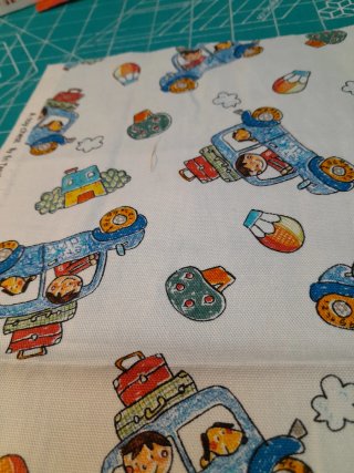 Tela patchwork algodón dibujo infantil