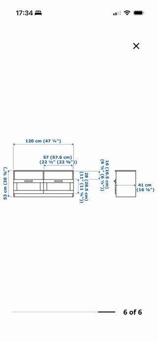 Mueble TV Ikea Brimnes Blanco