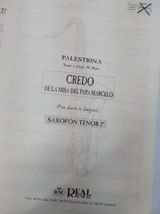 Libro Il Sassofono nei Classici di Palestrina