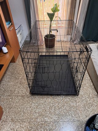 Jaula metálica XL para perros doble puerta