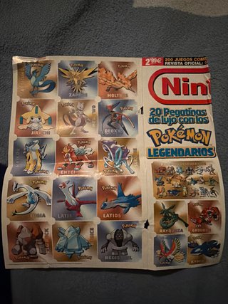 Pegatinas Pokémon Legendarios Nintendo