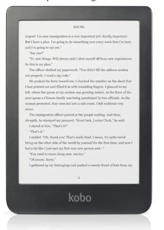 Rakuten Kobo Libro Electrónico Negro/Gris
