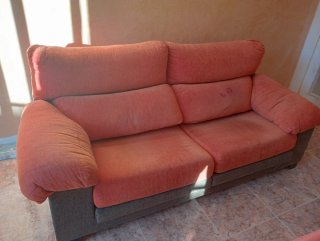 Conjunto sofás 3+2 naranja