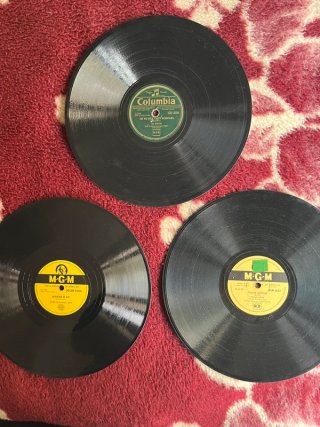 3 discos de pizarra Columbia, MGM, Mercury