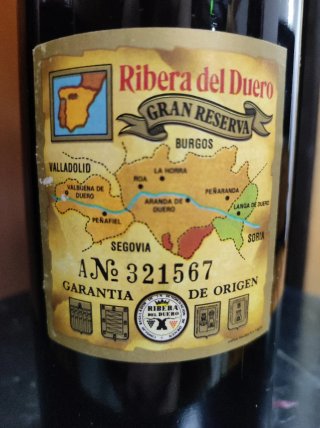 Botella vacía Vega Sicilia Único 1973