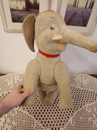 Juguete antiguo Elefante  frances de 1930