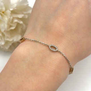 Pulsera de oro 18kt con circonitas