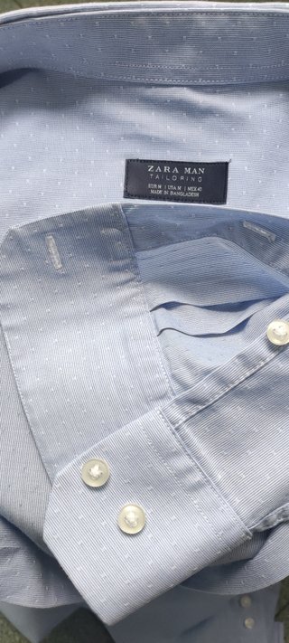 Camisa Zara Man Azul Talla M