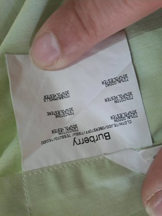 Camisa Burberry Manga Corta Verde