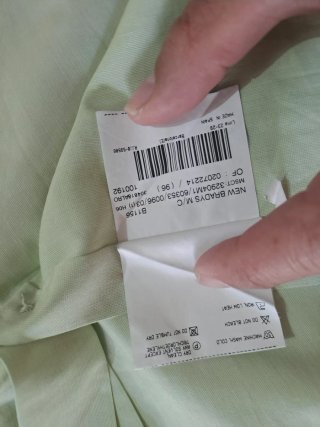 Camisa Burberry Manga Corta Verde