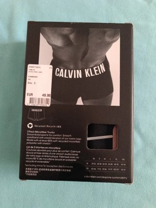 3 Calzoncillos Calvin Klein Microfibra Talla S