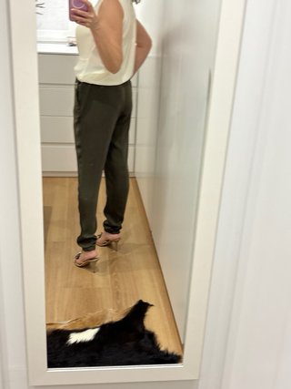 Pantalones bombachos verde oliva con cremalleras