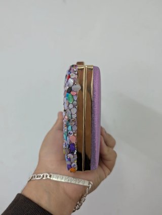 Bolso Clutch Cartera Mano Cadena Multicolor