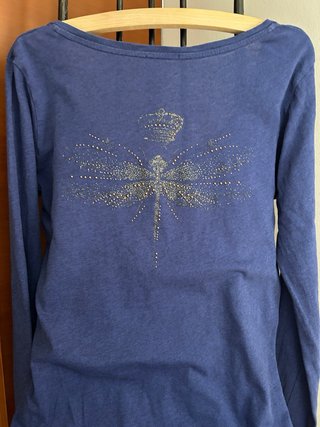 Camiseta IKKS azul manga larga talla S