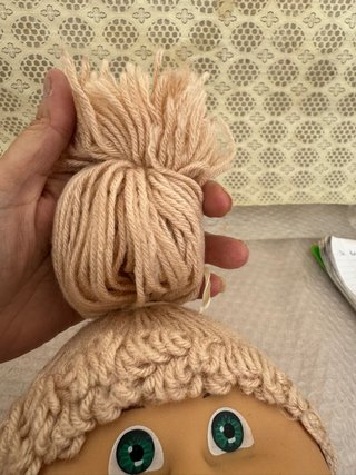 Muñeca Cabbage Patch Pelo Lana Rosa