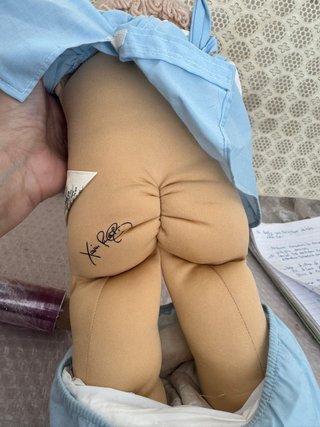 Muñeca Cabbage Patch Pelo Lana Rosa