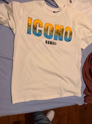 Camiseta ICONO Ibiza palmeras multicolor