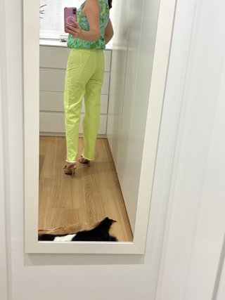 Pantalones vaqueros verdes anchos