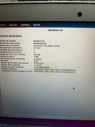 Macbook Air 2014 Plata