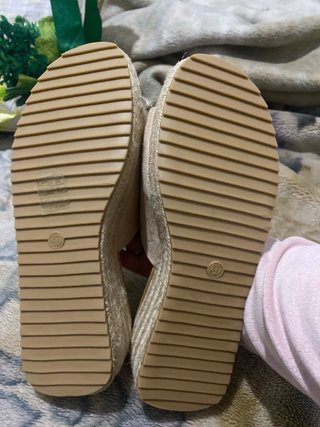 Sandalias cuña esparto beige T37