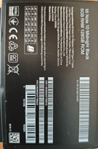 Xiaomi Mi Note 10 6GB-Ram 128GB-Rom
