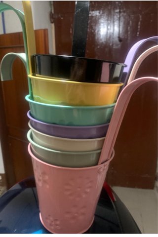 Set 7 vasetti portafiori colorati
