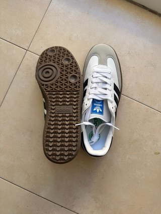 Zapatos Adidas Samba Gris y Blanco