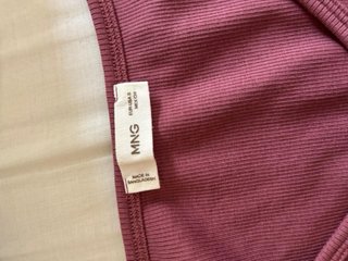 Mango Top Rosa Manga Larga