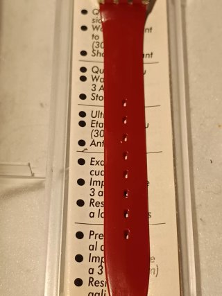 Swatch Lady Vintage LK128 Rouge Red NOS Full Set