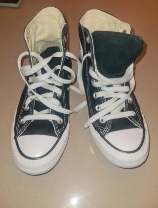 Converse Beige Zapatillas Altas y negras zapatilla