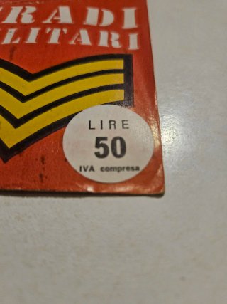 Gradi Militari in Raso Adesivo vintage