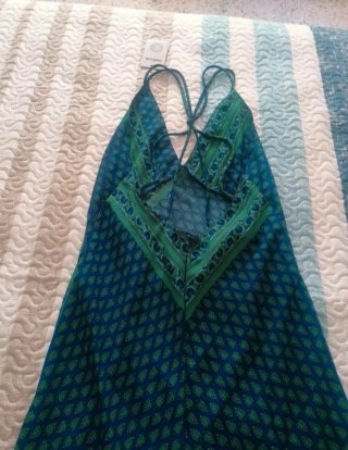 Vestido Boho Natura Espalda Espectacular Talla S