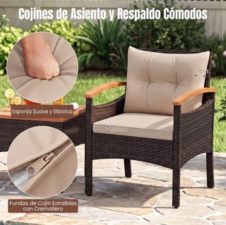 Conjunto Jardín: 2 Sillas y Mesa