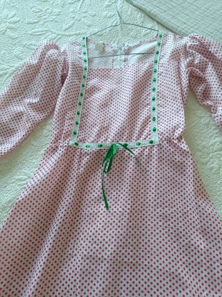 Traje Chulapa Vestido Lunares Verdes. Talla 7-9