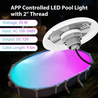 Foco LED Piscina RGB 25W 12V App