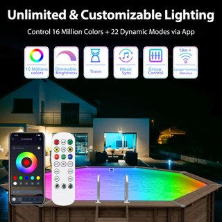 Foco LED Piscina RGB 25W 12V App