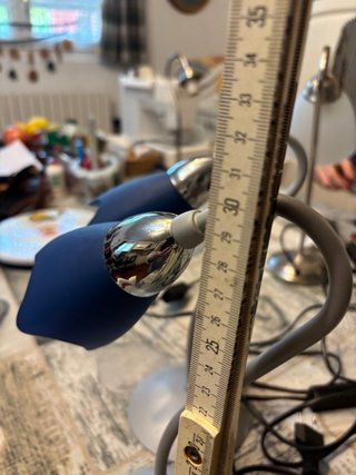 2 Lampade da tavolo design blu/argento